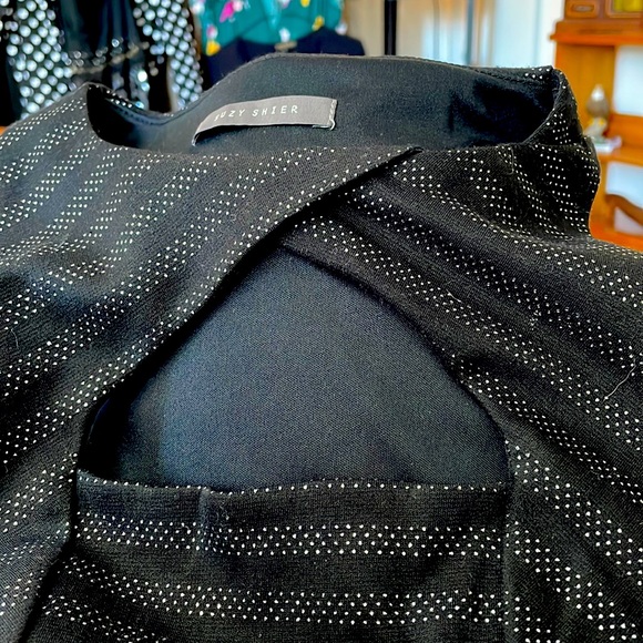 Suzy Sheir cut out silver striped dress - Picture 1 of 3